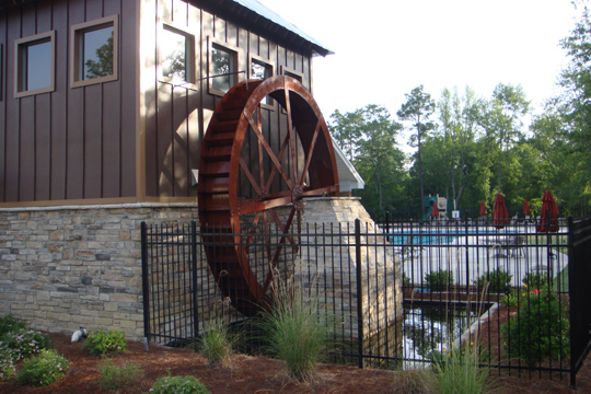 Water Wheel at Commercial Pool, Custom Pool, Inground Pools, Spas, Swimming Pools, The Clearwater Company, Columbia, SC