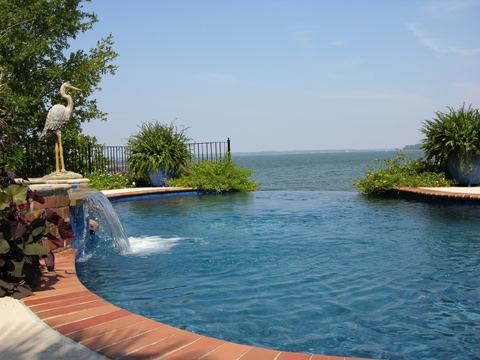 Lakeside Fountain Pool, Custom Pool, Inground Pools, Spas, Swimming Pools, The Clearwater Company, Columbia, SC