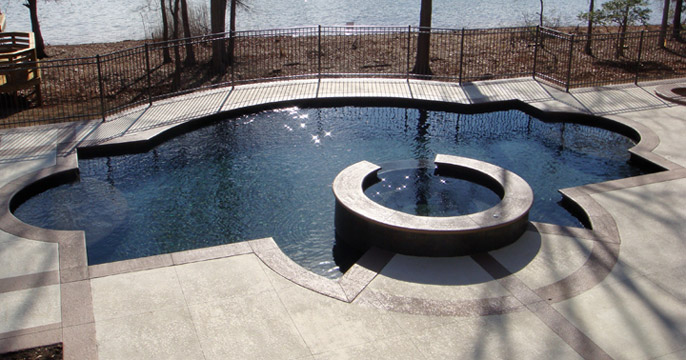Custom Gunite Pool and Spa, Custom Pool, Inground Pools, Spas, Swimming Pools, The Clearwater Company, Columbia, SC