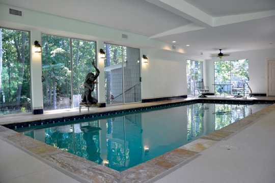 Indoor Gunite Swimming Pool, Custom Pool, Inground Pools, Spas, Swimming Pools, The Clearwater Company, Columbia, SC