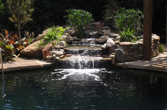 Rock Waterfall Natural Pool, Custom Pool, Inground Pools, Spas, Swimming Pools, The Clearwater Company, Columbia, SC