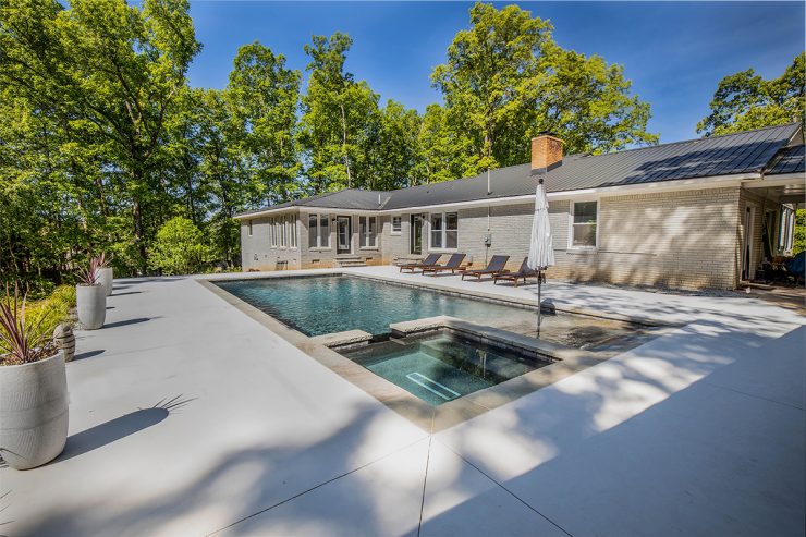 Beach Entry Rectangle Pool Spa, Custom Pool, Inground Pools, Spas, Swimming Pools, The Clearwater Company, Columbia, SC