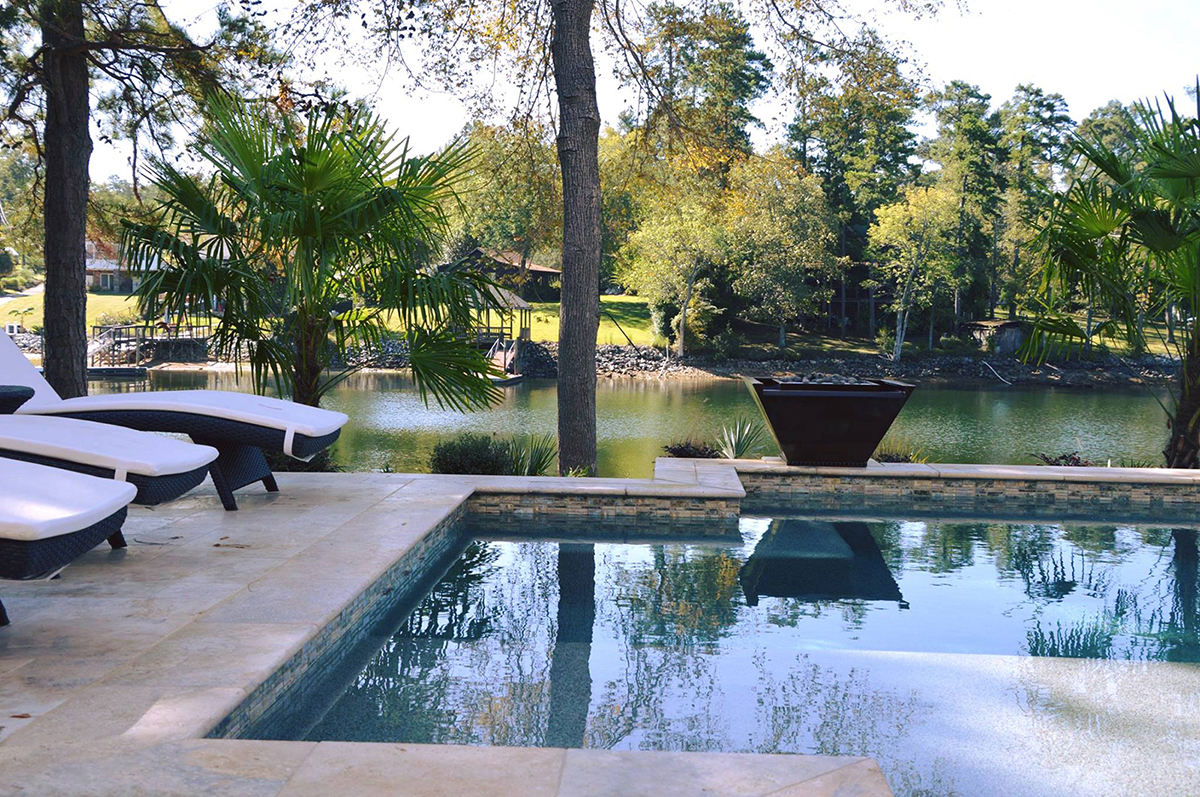 Umbrella Lakeside Pool and Spa, Custom Pool, Inground Pools, Spas, Swimming Pools, The Clearwater Company, Columbia, SC