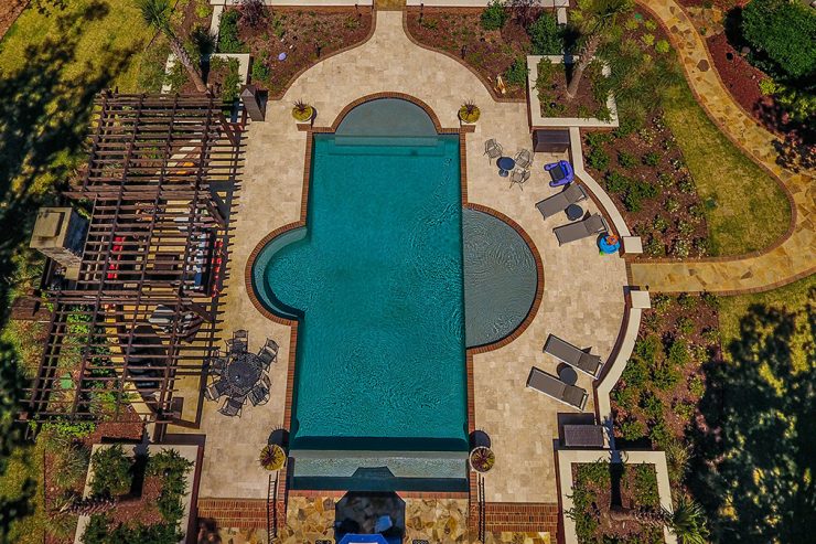 Two-Level Backyard Pool, Custom Pool, Inground Pools, Spas, Swimming Pools, The Clearwater Company, Columbia, SC