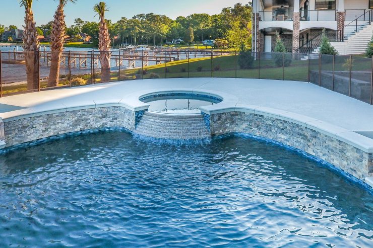Lakeside Fountain Pool & Spa, Custom Pool, Inground Pools, Spas, Swimming Pools, The Clearwater Company, Columbia, SC